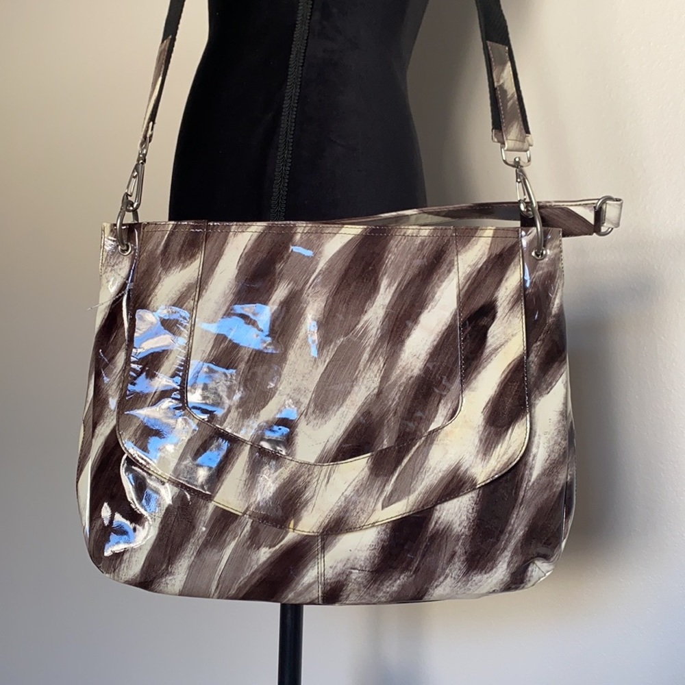 Kammi Reiss Patent print Leather crossbody purse